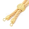 Twisted Nylon Cord Silder Bracelets DIY-B066-03G-18-2