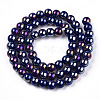 Electroplate Opaque Glass Beads Strands LS-GLAA-T032-P6mm-AB03-3