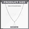 1Pc Brass Chain & 304 Stainless Steel Letter Pendant Necklaces NJEW-LP0001-35A-P-2