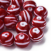 Opaque Striped Acrylic Beads MACR-S373-27B-01-7