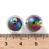 UV Plating Rainbow Iridescent Acrylic Beads OACR-H112-24A-3