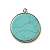 Synthetic Turquoise Dyed Pendants G-A213-01G-11-1