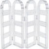 PS Plastic Earring Display Folding Screen Stands with 4 Folding Panels ODIS-WH0043-142A-02-5