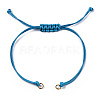 Korean Waxed Polyester Cord Braided Bracelets MAK-T010-04G-2