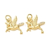 Brass Micro Pave Clear Cubic Zirconia Pendants CU-E003-18G-05-1