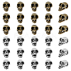 SUPERFINDINGS 30Pcs 2 Colors Zinc Alloy Skull European Beads FIND-FH0008-77-8