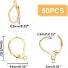 PVD Vacuum Plating 304 Stainless Steel Leverback Earring Findings STAS-UN0018-12G-5