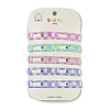 10Pcs 5 Colors Tartan Pattern Epoxy Resin Snap Hair Clip PHAR-P009-01B-1