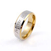 Word Forever Love Titanium Steel Couple Rings PW23030164628-1