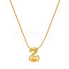304 Stainless Steel Alphabet Pendant Necklaces for Men and Women GP1122-26-1