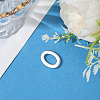 1Pc 925 Sterling Silver Spring Gate Rings STER-BBC0008-50A-4