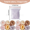18Pcs 6 Colors DIY Wool Roving DIY-SP0005-70A-2