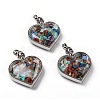 Glass Bottle Pendants G-Z010-02O-1