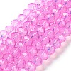 Baking Paint Transparent Glass Beads Strands DGLA-A034-J8MM-D05-1