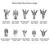 100pcs 10 Styles Tibetan Style Alloy Pendants TIBEP-CJ0001-42-2