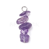 10Pcs 5 Colors 12 Constellation Natural Citrine & Tiger Eye & Amethyst & Strawberry Quartz & Garnet Pendants PALLOY-JF02839-11-3