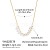 5MM Natural Freshwater Pearl Round Beaded Necklaces LS-KK2160-1-2