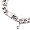 Tarnish Resistant Women' s Fashionable 304 Stainless Steel Cuban Link Chain Bracelets BJEW-JB05657-01-3