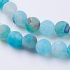 Natural Weathered Agate Beads Strands G-G589-8mm-14-3