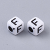 White Opaque Acrylic Beads MACR-R869-02F-2