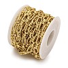 Ion Plating(IP) Handmade 304 Stainless Steel Oval Link Chains CHS-G038-01B-G-3