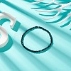 Natural Black Spinel Cube Beaded Stretch Bracelet for Women BJEW-JB08976-04-2