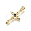 Brass Micro Pave Cubic Zirconia Pendants KK-Z100-43G-01-2