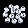Opaque Acrylic Beads X-SACR-S273-38-A01-1