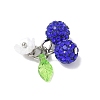 Handmade Polymer Clay Rhinestone Cherry Pendants PALLOY-JF03868-01-3