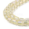Electroplate Transparent Glass Beads Strands GLAA-C029-02A-08-3