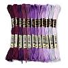 12 Skeins 12 Colors 6-Ply Polyester Embroidery Floss OCOR-M009-01B-10-1
