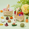 30Pcs Bamboo Weaving Basket Mini Model AJEW-AR0005-18-4