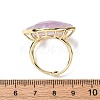 Horse Eye Natural Amethyst Cuff Rings RJEW-M076-04G-05-3