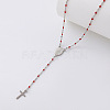 Vintage Resin Rosary Bead Necklaces XV4325-2-1