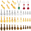 180Pcs 18 Styles Tibetan Style Alloy Glue On Flat Pad Pendant Bails FIND-PH0026-60-1