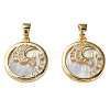 Brass Micro Pave Cubic Zirconia Pendants KK-N233-358-1