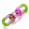 Two Tone Transparent Acrylic Linking Rings OACR-S036-006B-N01-2