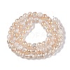 Electroplated Crackle Glass Beads Strands X-EGLA-N014-6mm-02-2