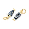 Brass Micro Pave Cubic Zirconia Pendants KK-Z147-03G-01-2