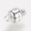 Brass Magnetic Clasps with Loops KK-H361-S-NR-1