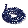 Opaque Solid Color Electroplate Glass Beads Strands EGLA-A039-P4mm-B10-2