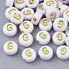 Plating Acrylic Beads PACR-R242-01G-1