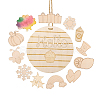 Wooden Pendant Decorations WOOD-WH0107-77-1