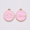 Alloy Enamel Pendants ENAM-S124-01B-09K-1