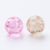Baking Paint Crackle Glass Beads DGLA-X0006-8mm-04-3