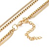 304 Stainless Steel Double Layer Necklaces NJEW-M181-26G-4