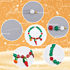 Brass Lampwork with Glass Chili Bracelet Kit DIY-SC0026-91-6