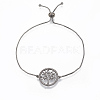 (Jewelry Parties Factory Sale)Adjustable Brass Micro Pave Cubic Zirconia Bolo Bracelets BJEW-R305-10A-1