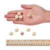 Natural Unfinished Wood Beads WOOD-S651-16mm-LF-3
