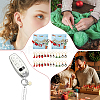Christmas Alloy Enamel Tree & Gifts Box & Penguin & Snowman & Stocking & Glove Pendant Locking Stitch Markers HJEW-AB00066-6